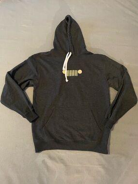 Jedco Men's Dark Gray Jeep Pullover Hoodie Size Large